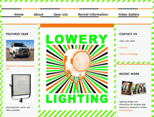 Tablet Screenshot of lowerylighting.com